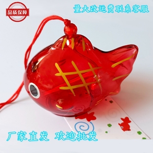 日本奇妙なガラス風鈴手工彩绘玻璃风铃金魚diy儿童手工美术制作