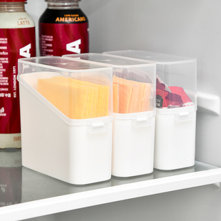 日本芝士片收纳盒冰箱侧门专用奶酪片保鲜盒黄油分装 储物整理神器