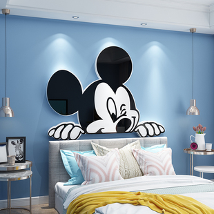 网红电视机背景墙贴纸沙发卧室布置房间装 饰床头挂件壁画米奇老鼠