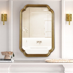 欧式 美式 饰镜 卫生间壁挂镜子现代简约浴室镜洗漱镜复古梳妆台镜装