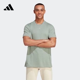 休闲简约舒适上衣圆领短袖 T恤男装 adidas阿迪达斯官方轻运动 夏季