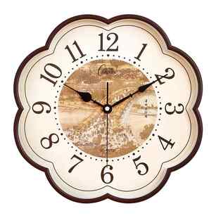 康巴丝 古典挂钟新中式 饰时钟时间钟 石英钟表净音客厅卧室壁挂装