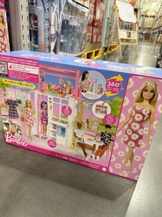 山姆芭比梦幻度假屋玩具礼盒女孩过家家玩具内含一个娃娃国内代购