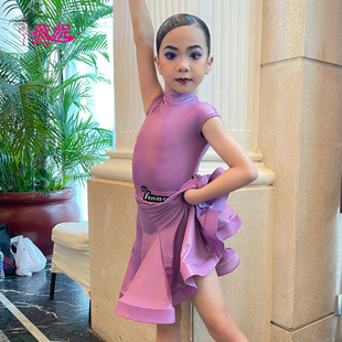 薇妮拉丁舞比赛规定服女儿童夏季 国标舞服专业艺考演出表演服 新款