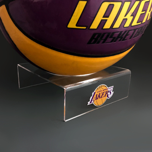 篮球摆放球托展示底座U型透明展台 饰摆球支架 湖人球迷桌面收纳装