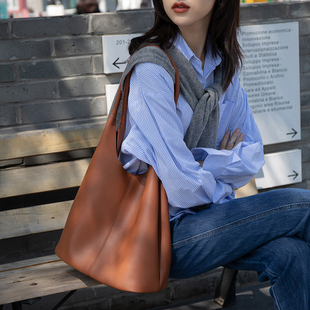 单肩包大容量女2020新款 时尚 ins软皮高级感包包通勤包托特包 韩版