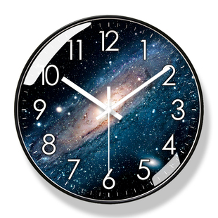 易普拉6038挂钟客厅钟表简约北欧时尚 家用时钟挂表静音扫秒石英钟