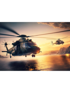 直升机数字油画 包邮 饰画 24小时发货军事欧式 居家装