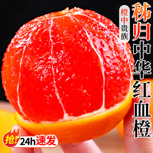 秭归血橙中华红橙新鲜橙子水果当季 整箱红心肉甜橙手剥果冻橙10斤