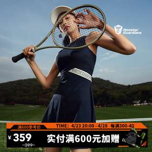 Monster Guardians无袖 羽毛球高尔夫裙 运动网球连衣裙女夏季 修身
