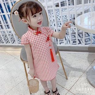 洋气夏中国风儿童旗袍裙YS5599女童女孩改良汉服薄款 小童女宝宝