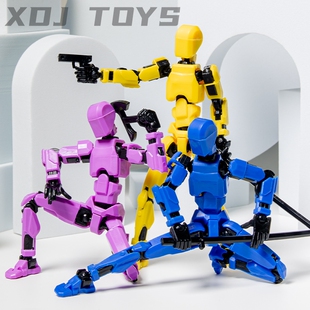 第3代Dummy13关节可动玩偶21色定制拼装 假人玩具把玩解压神器模型