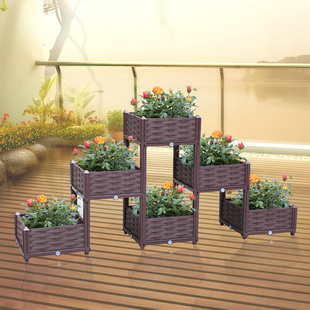 家庭阳台种菜架多层种花神器蔬菜种植箱专用箱立体花箱花盆菜园