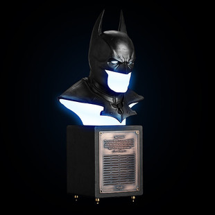 DC英雄蝙蝠侠黑暗骑士BATMAN雕塑三件套灯光底座无线蓝牙音箱套装