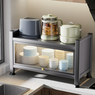 新款 2023厨房碗架台面置物架家用防尘碗柜放碗盘碗筷碗碟收纳架盒