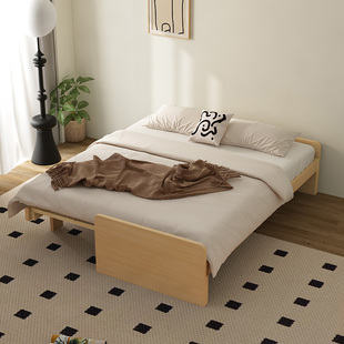 全实木沙发床折叠两用阳台多功能床小户型新款 网红双人实木伸缩床