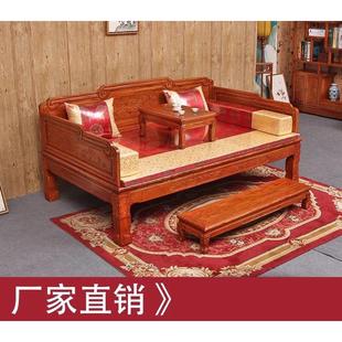 包邮 实木罗汉床垫子五件套红木沙发海绵椰棕防滑坐垫加厚椅垫 中式