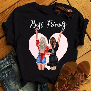Shirt Best 好朋友闺蜜姐妹装 Friends 夏季 女士T恤百搭短袖 时尚