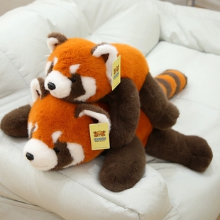 小浣熊抱枕女生网红可爱玩偶沙发睡觉靠枕坐姿趴姿小熊猫毛绒玩具