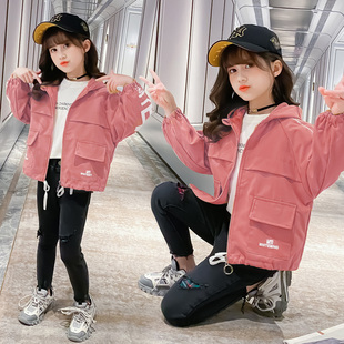 女童外套2020新款 韩版 童装 春装 小女孩儿童夹克春秋款 洋气上衣 短款