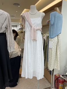 夏季 净色文艺小清新十三行时尚 气质吊带裙女 显白性感甜美减龄韩版