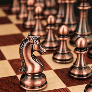 国际象棋比赛专用高档礼盒套装 实木折叠棋盘超大棋子西洋棋chess