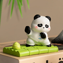 创意可爱熊猫手机支架小摆件办公室桌面实用装 饰品送闺蜜生日礼物