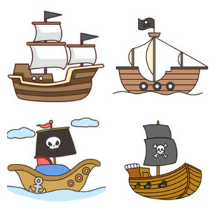 海盗船儿童数字油画24小时发货填色零基础减压简易涂鸦DIY手工画