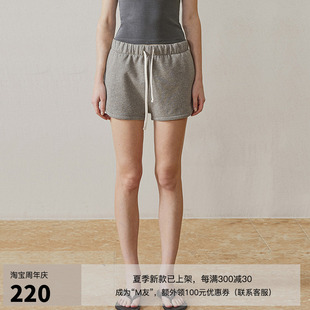 夏季 女士运动短裤 MHV ARCHIVE 新款 棉质环保染色 绒底吸汗科技