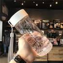 韩版 运动简约塑料水杯男女学生便携防漏情侣创意清新透明随手杯子
