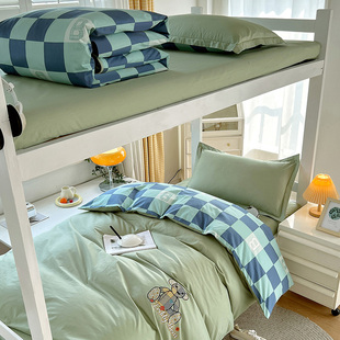 纯棉床单被套三件套床上用品全棉学生宿舍单人上下铺卧室被单被罩