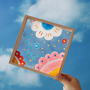 幼儿园儿童节创意手工DIY涂鸦透明相框画 亚克力画框春天环创材料