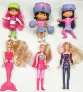 包邮 芭芘贝兹草莓娃娃 麦当lao玩具收藏 玩偶摆件迷你娃娃