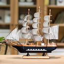 创意帆船模型一帆风顺家居客厅装 饰品摆件酒柜玄关书架桌面小摆设
