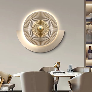 几何现代简约餐厅装 卧室轻奢风led灯发光画 饰画创意饭厅挂画个性