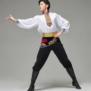 维吾族舞蹈演出服男士 学生考试艺考考级成人练习练功新疆表演服装