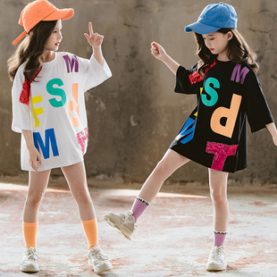 2023新款 女童连衣裙夏装 T恤韩版 母女亲子装 儿童裙子 洋气女孩短袖