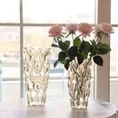 北欧轻奢水晶玻璃花瓶透明客厅酒店插花玫瑰百合鲜花装 饰花器摆件