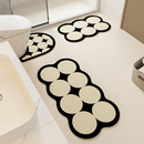 浴室硅藻泥吸水地垫卫生间防滑脚垫厕所三件套家用加厚洗手台地毯