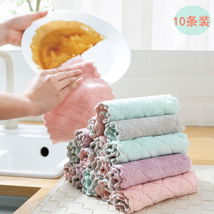 创意吸水洗碗布加厚擦桌布毛巾厨房抹布不掉毛清洁抹布擦手巾