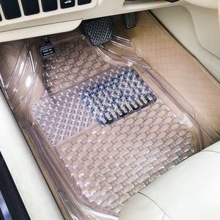 加厚汽车透明脚垫 通用型PVC塑料硅胶汽车地胶地垫 防水防滑防冻