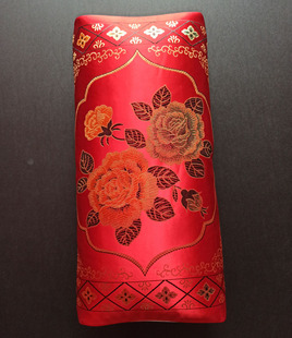 定制新纯手工绣花家用男女结婚长方形枕头芯一对荞麦壳红色刺绣大