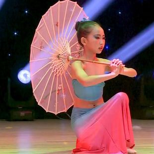 傣族舞蹈伞傣家姑娘古典舞道具演出伞绢布透明花伞旗袍走儿童国风