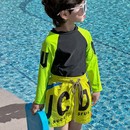 儿童泳衣男童新款 长袖 潮 中大童男孩学生泳裤 防晒速干分体沙滩泳装