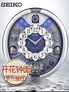 SEIKO日本精工时钟新品 欧式 客厅大气音乐动感报时大尺寸挂钟 风格