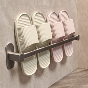 浴室拖鞋 子收纳神器厕所门后免打孔壁挂沥水架子 架卫生间置物架鞋