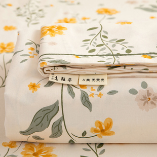全棉加厚老粗布床单单件纯棉夏季 枕套被单三件套床笠棉布料不起皱