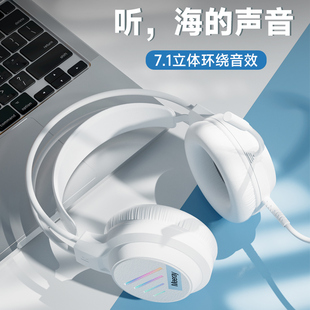 梦族电脑耳机头戴式 有线usb带麦克风考试听力英语 耳麦笔记本台式