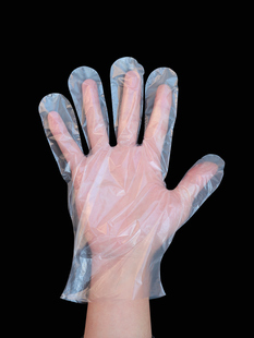 食品级一次性手套餐饮塑料透明吃龙虾PVC加厚薄膜手套家用100只装