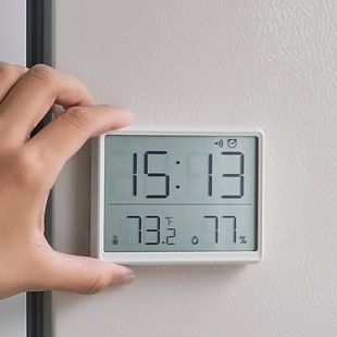 纤薄磁吸冰箱厨房电子时钟学生宿舍数字闹钟多功能电子温温度台钟